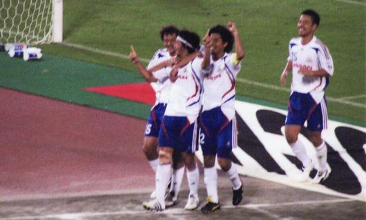 先制点を決めた松田